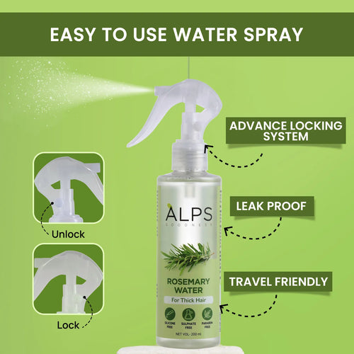 Alps Goodness Rosemary Hair Growth Spray (200ml) | Reduces Hair Fall, Promotes Regrowth, Adds Shine & Controls Dandruff