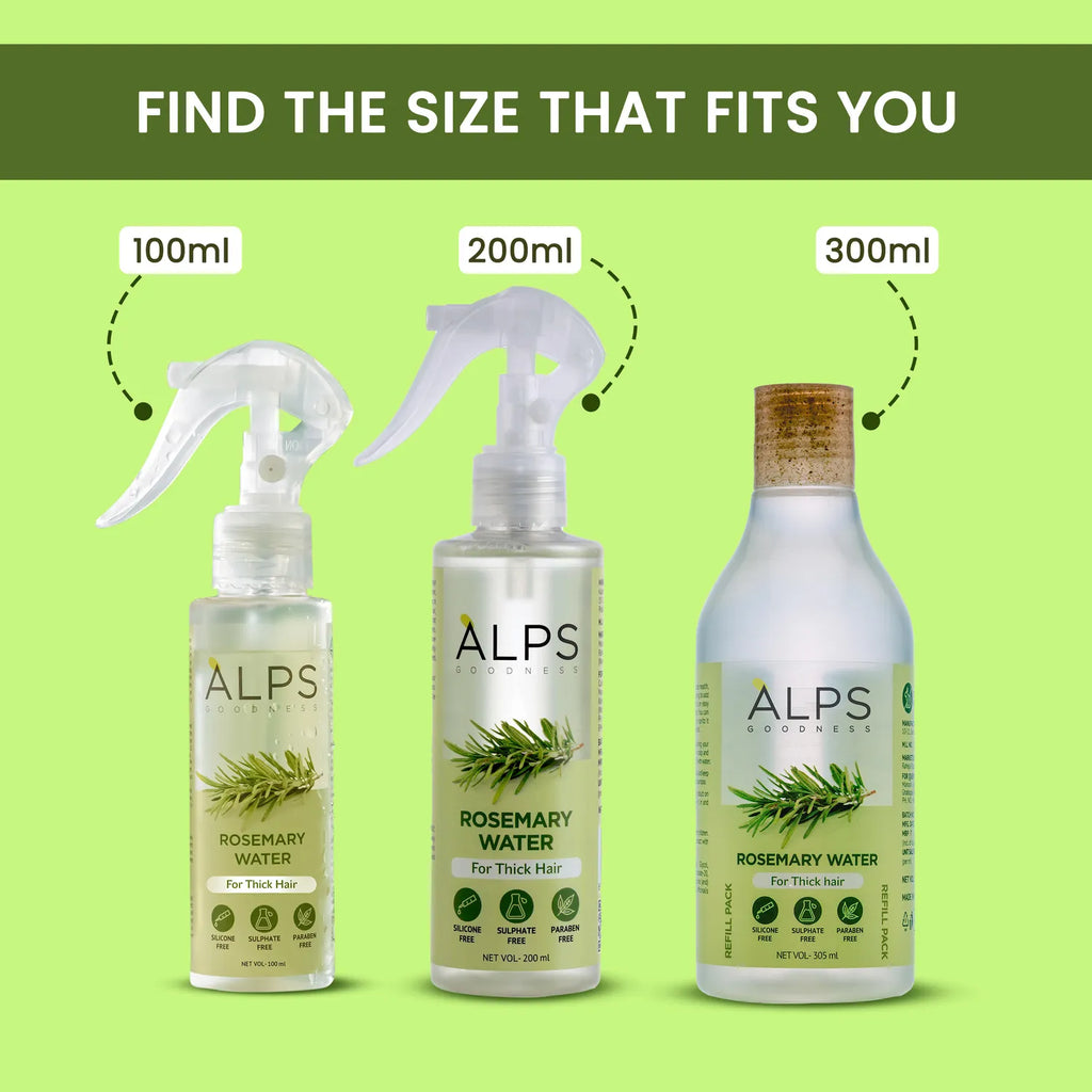 Alps Goodness Rosemary Hair Growth Spray (200ml) | Reduces Hair Fall, Promotes Regrowth, Adds Shine & Controls Dandruff